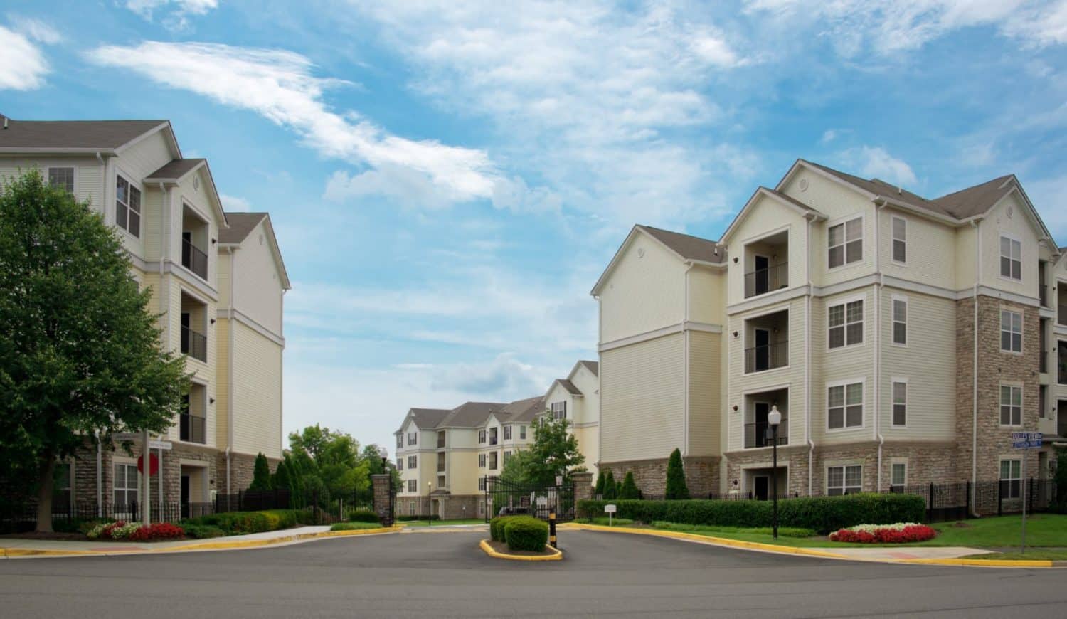 Modern Apartment Complex Stock Photo